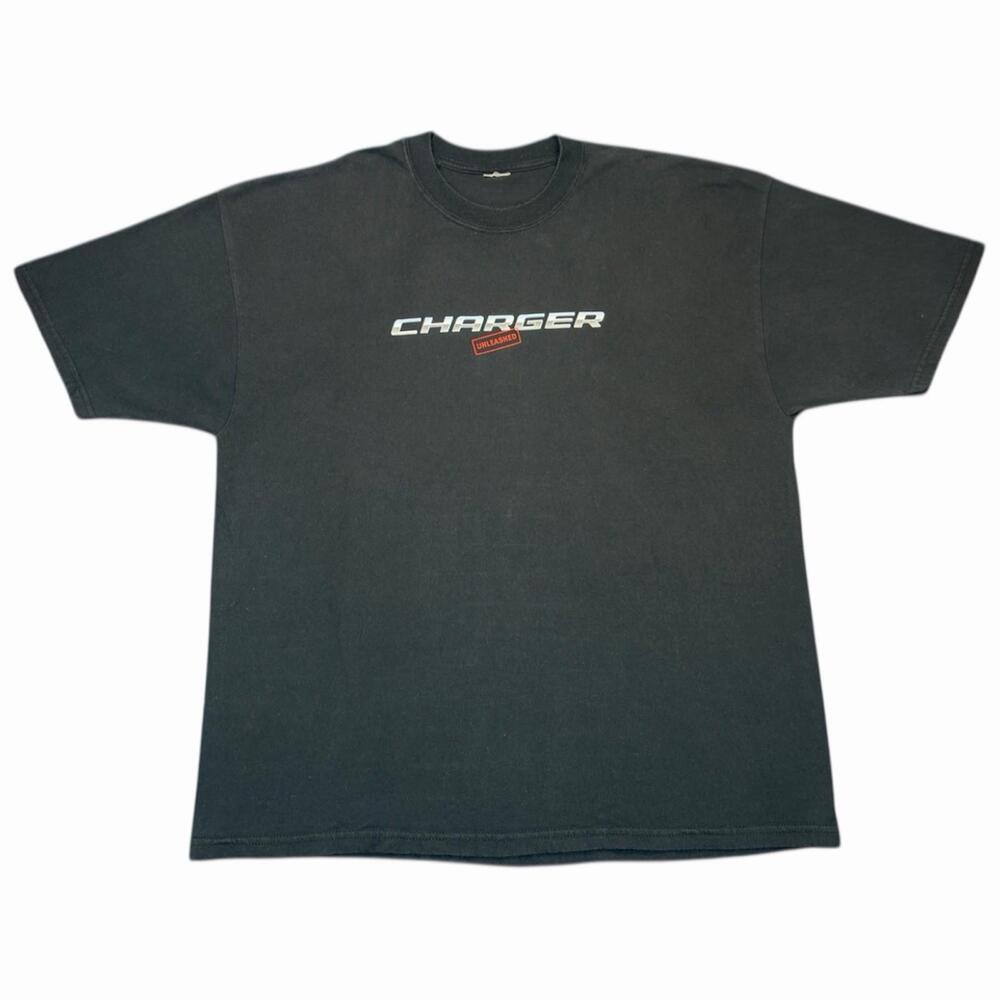 Modern Dodge Charger Unleashed Graphic Promotional Cotton T Shirt 25” X 30.5”